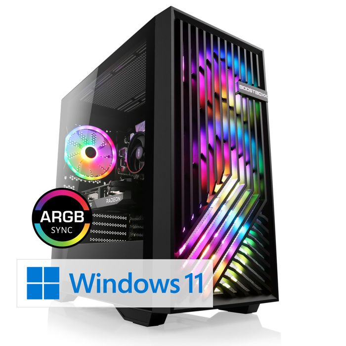 PC Gaming – CSL Computer – M10890H – AMD Ryzen 5 5500 – Radeon RX 6400 – 16 Go RAM – 500 Go SSD