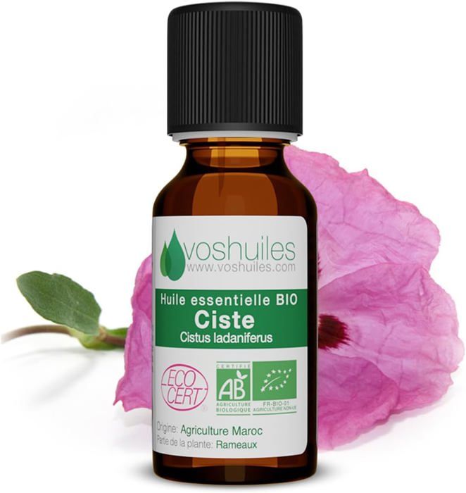 Huile Essentielle Bio de Ciste Ladanifère 100% Pure et Naturelle HEBBD ...