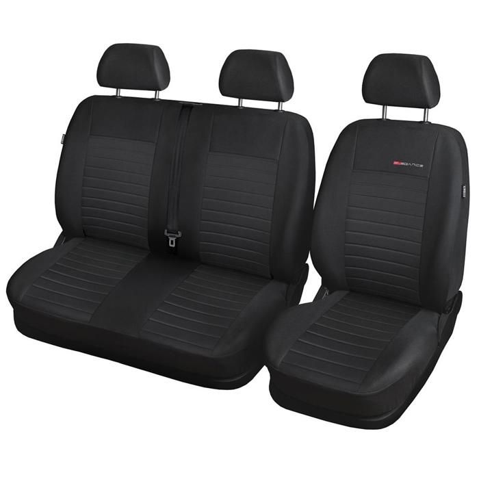 Mossa Housses De Siège Sur Mesure Adaptées Pour Peugeot Partner II Van (2008-2018) Seulement Les Sièges Avant - Deux Simple - Housse Siege Voiture - Couverture Siege R1