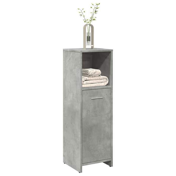vidaXL Armoire de salle de bain Gris béton 30x30x95 cm Aggloméré armoire de rangement de salle de bain armoire de bain 856032