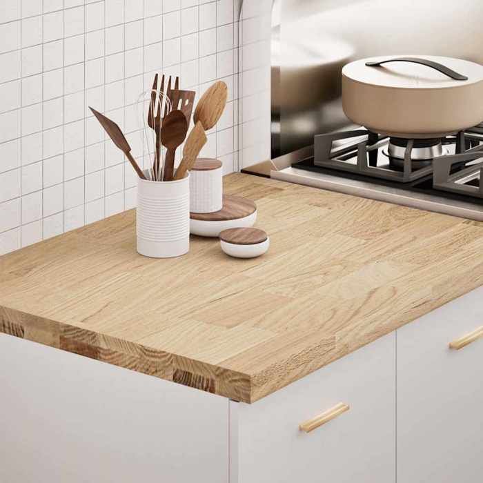 vidaXL Plan de travail de cuisine bois de chêne massif