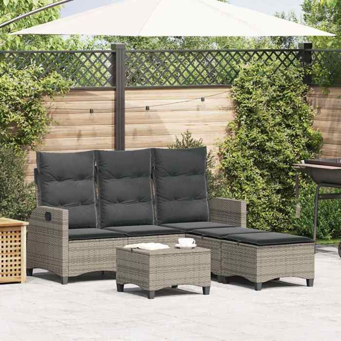 VIDAXL Salon de jardin 3 pcs Forme - vue 2