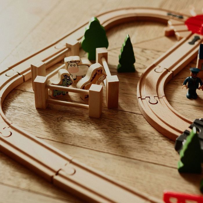 Circuit Train Électrique MAMABRUM MAM209 RAILWAY Ville et Piste datterrissage