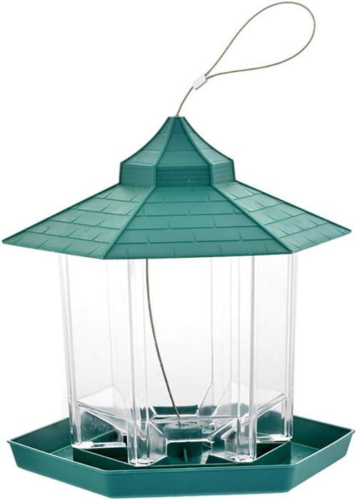 Comparer les prix de Mangeoire à Oiseaux, Suspendu à mangeoire à Oiseaux Sauvages en Plein air Contenant des Aliments pour Oiseaux