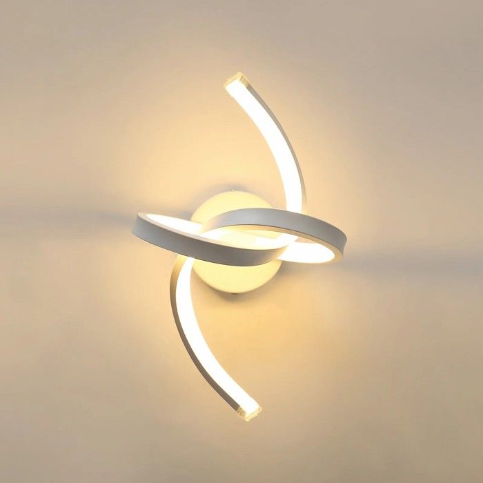 Dorlink Applique Murale LED 18W Moderne Lampe Murale Led Design Spirale 3000K Blanc Chaud Interieures pour Salon Escalier Couloir