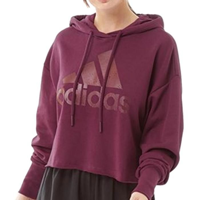 Sweat Femme ADIDAS Hldy Bordeaux Manches longues Col