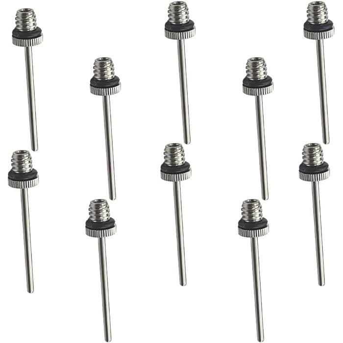 Lot De 3 Aiguilles De Gonflage + Raccord Européen – Pour Ballons De Foot, Basket, Rugby, Handball – Accessoire De Pompe Universel