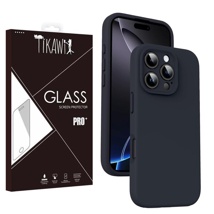 Coque Transparente iPhone 16 Pro Collection Glam - Contour Bleu - Français Coque Transparente iPhone 16 Pro Collection Glam - Contour Bleu - Français