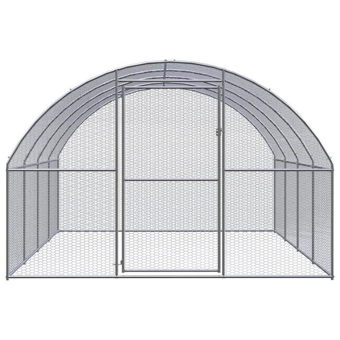 Meilleurs prix pour &Mode Enclos Maison poules - Poulailler dextérieur - 3x4x2 m Acier galvanisé Sale635280