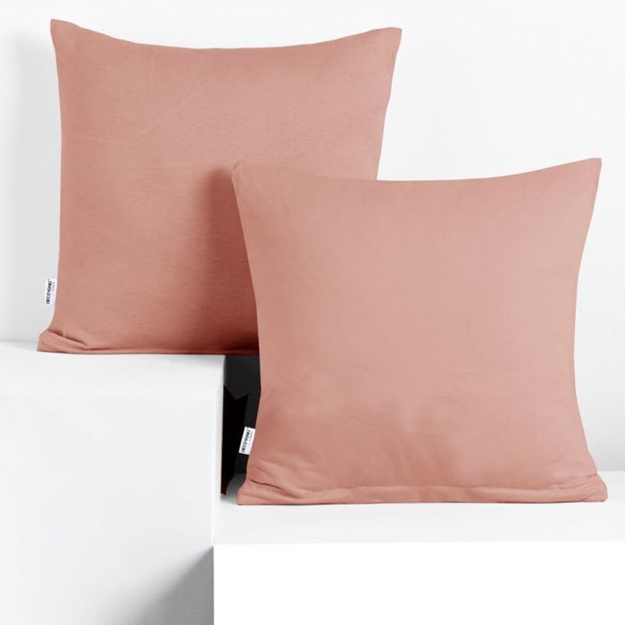 Housse de coussin - Amber - 50 x 50 cm - 100% coton - corail