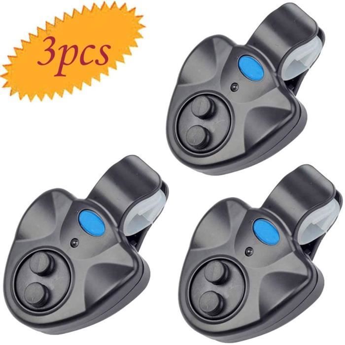 Lot De 4 Détecteurs De Touche De Pêche Avec Lumière LED - Indicateur