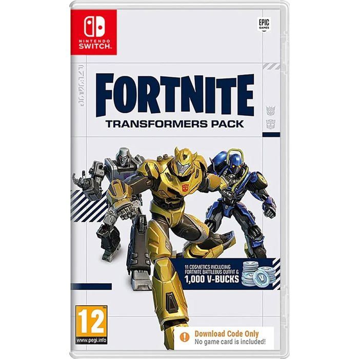 Fortnite Transformers Pack Code in a Box Nintendo Switch - vue 2
