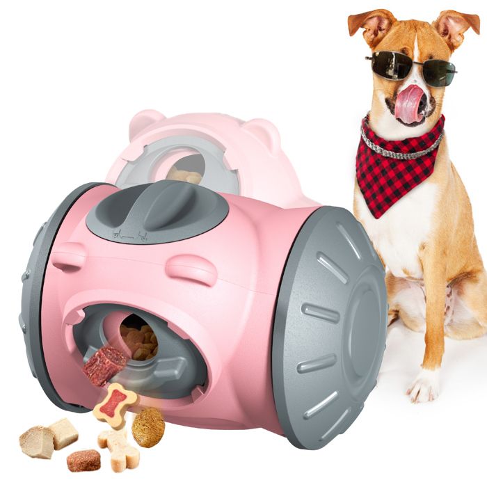 Distributeur de nourriture interactif pour chien - Phoesky - Puzzle jouet - Écologique - Sans fuite - Rose