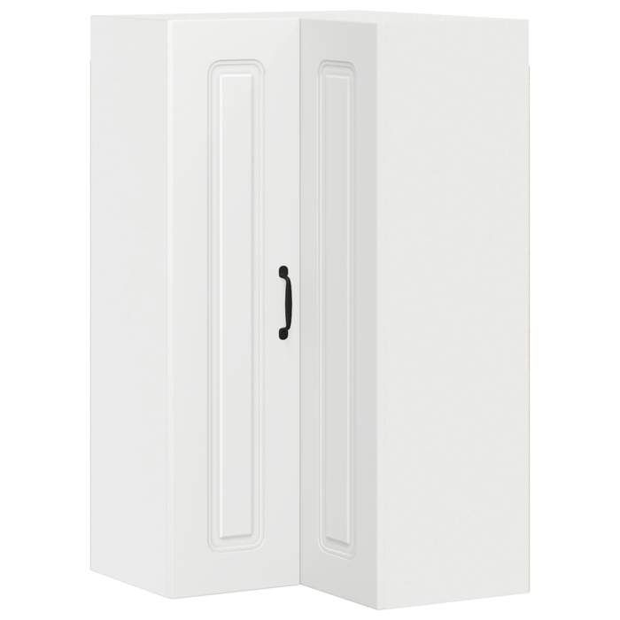 En solde Armoire de cuisine Kalmar Placard de cuisine Pieds réglables avec stockage Blanc 57x57x100 cm A1178