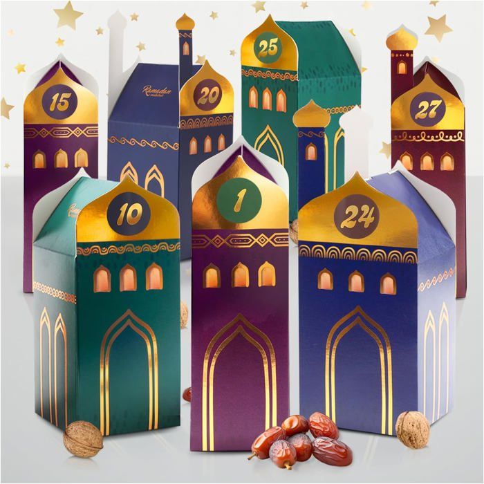 Calendrier Ramadan Set - 30 Maisonnettes À Remplir Réutilisables I Calendrier Ramadan Set - 30 Maisonnettes À Remplir Réutilisables I