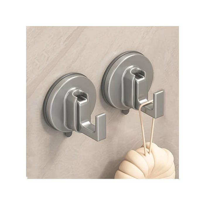 Lot de 2 Crochet à Ventouse Sous Vide Puissante Crochet Porte Torchon Serviette Salle de Bain Murale Crochets Ventouse pour PATERE
