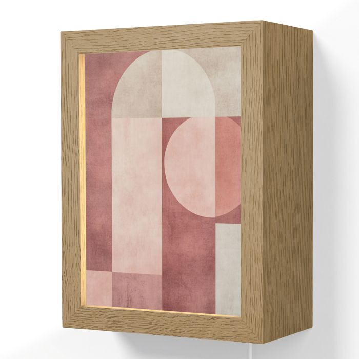 Applique Murale LED - Lampe de Chevet Murale Design - Motif Figures - Abstraites - Rose 15x20 cm Couleur Altrose - OnlyWow