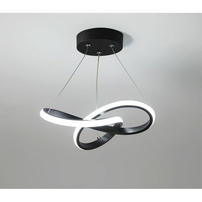 Lustre LED Salon Moderne Suspension Luminaire 30CM Blanc-lumière Blanc Froid pour Chambre à Coucher Couloir Cuisine bla LUSTRE