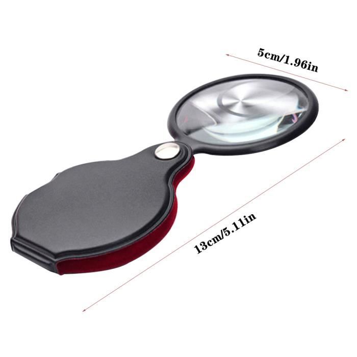 Loupe éclairante LED pour lecture et identification de bijoux - Grossissement manuel HJ011