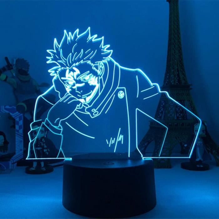 Lampe Manga Sukuna deco chambre garçon Lampe 3D Manga Sukuna objet