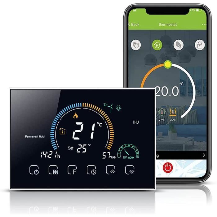 Thermostat Connecté pour Chaudiere Gaz, Thermostat Intelligent avec écran  Tactile, Compatible avec Alexa Google Home, Prise en [8] - Cdiscount  Bricolage