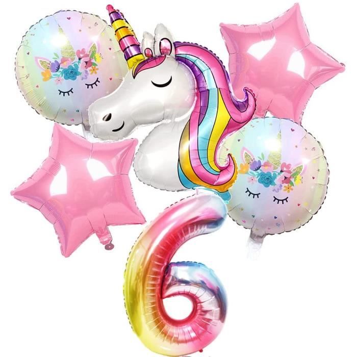 Decorations Licorne Anniversaire 6 Ans Fille Ballon Licorne Deco Anniversaire 6 Ans Fille Geant Gonflable Ballon Chiffre 6 R 1298 Cdiscount Maison