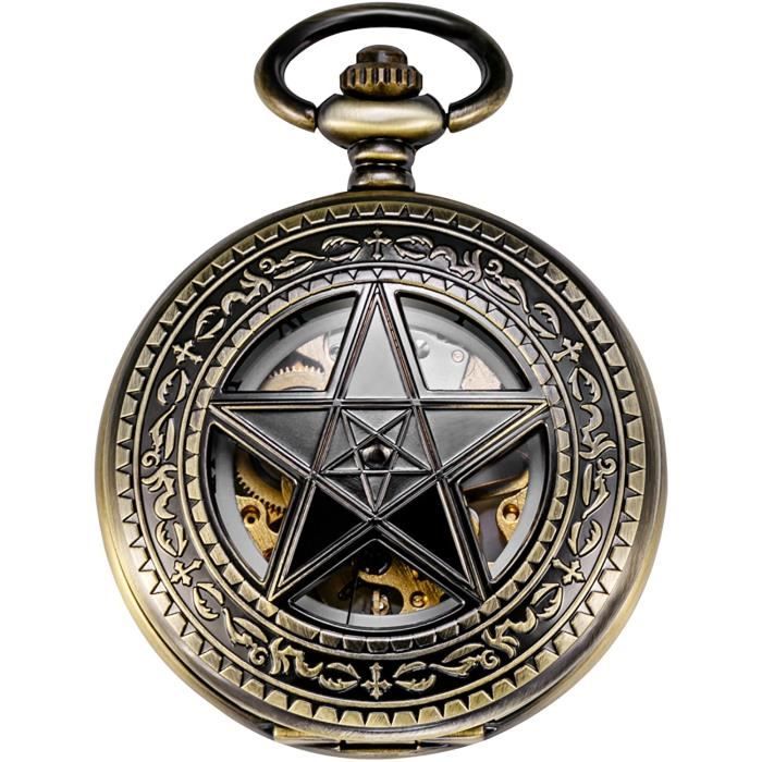 Treeweto Montre Gousset Mecanique Montres Poche Steampunk Squelette rétro  Pendentif Montre de Poche Montre Gousset Dore Montre[300] , - Achat/vente  montre de gousset - Cdiscount