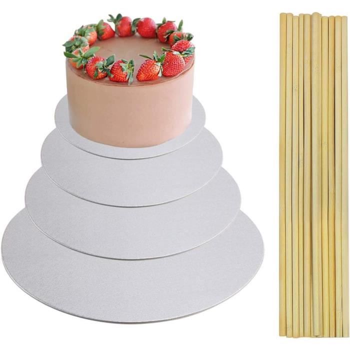4Pcs Cake Board 30Mm 25Mm 20Mm 15Mm Supports À Gâteaux Ronds
