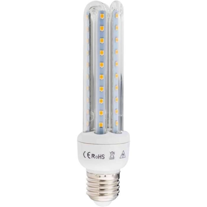 Ampoule Led 3 Tubes E27 14W Blanc-Chaud[u362] - Cdiscount Maison