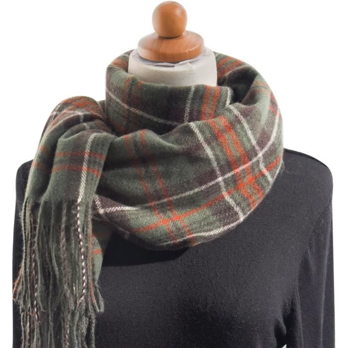 Missshorthair Écharpes à Carreaux Pour Femme - Grande écharpe Tartan D'hiver - Couverture Surdimensionnée Pour Femme - Châle Chaud - Cadeau D'hiver, 010 Bleu Clair Gris