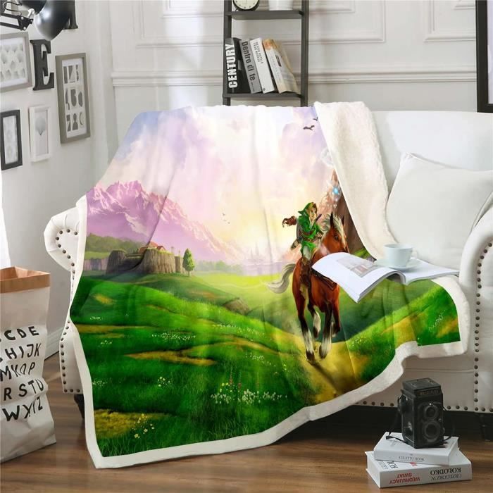 ZZXHG Plaid Polaire Enfant 130x150 Cheval Au Bord De La Mer