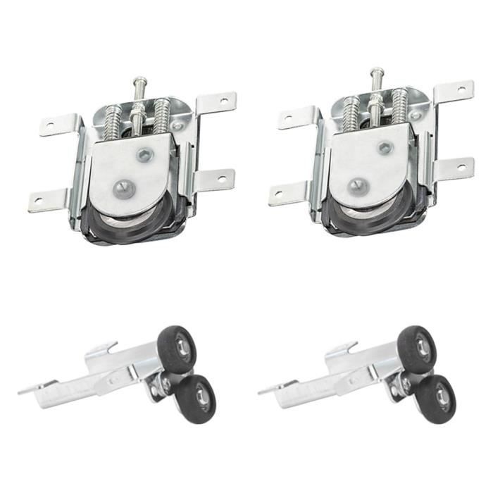 4 Jeux De Roulettes Pour Porte Coulissante Uxcell - Acier Inox Et Nylon - 24mm