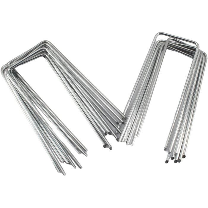 Piquets de Tente avec Barres D'armature en Acier, Ancre en Forme de U
