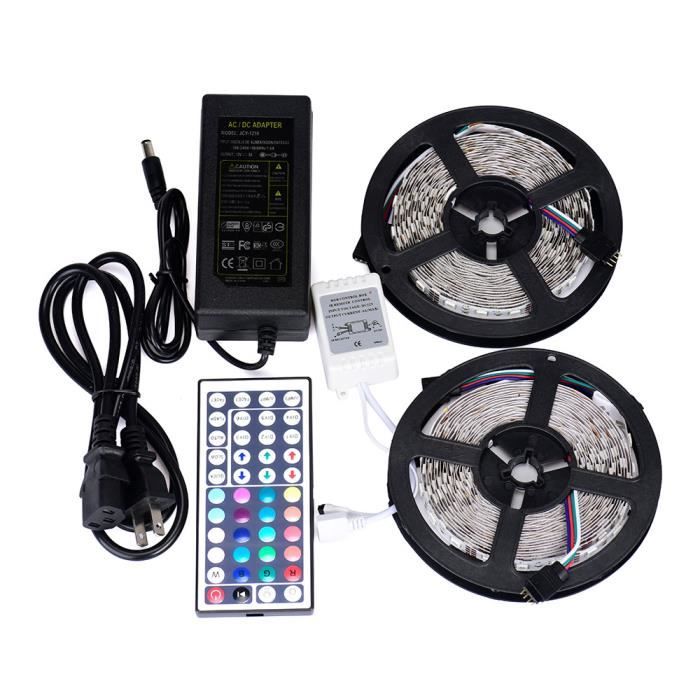 2X Waterproof RGB 5M 5050 SMD 300 LED Flexible Strip /& 44 Key Remote Control 12V