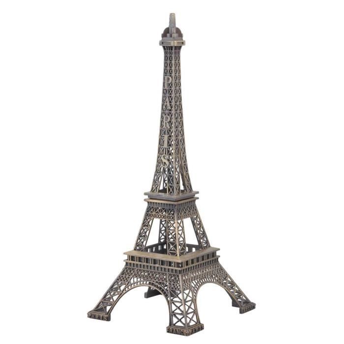 3d Maquette En Metal De La Tour Eiffel Pour Decorer La Maison 38cm