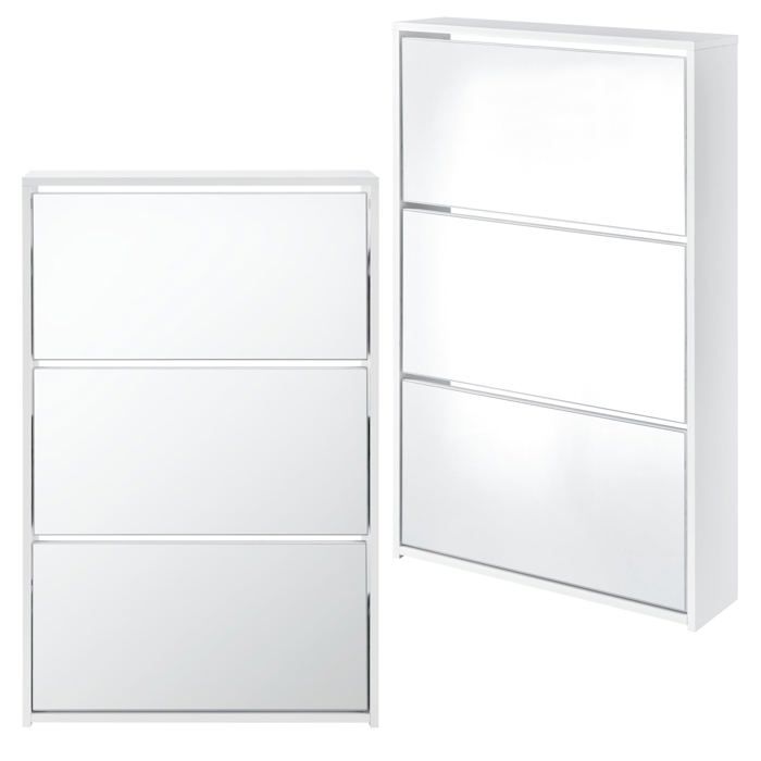 Meuble à chaussure rangement porte-chaussures pour 9 paires de chaussures 3 surfaces de stockages mdf Meuble à chaussure rangement porte-chaussures pour 9 paires de chaussures 3 surfaces de stockages mdf