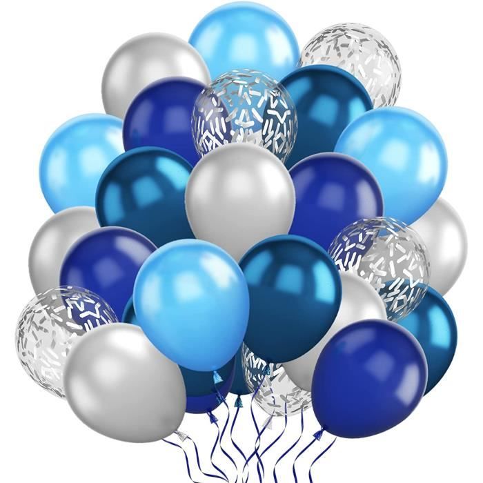 Ballons Bleu Argent, 30 Pcs Ballon Anniversaire Bleu Argent, Helium Pour Ballon  Bleu Nuit et Bleu Métallisé Bijoutier Ballons A532 - Cdiscount Maison