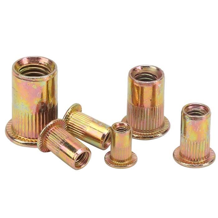 Lot De 20 Écrous À Rivets Aveugles Filetés Métriques À Tête Plate M3 M4