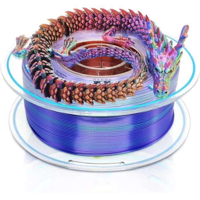 Filament PLA tricolore multicolore pour imprimante 3D comme