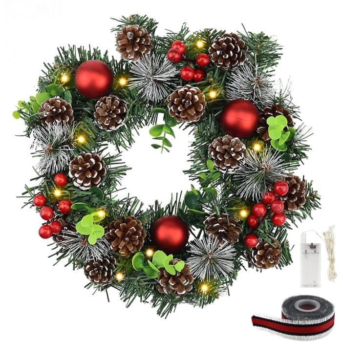 Guirlande De Noël Escalier, Couronne De Noël Lumineuse Avec 350 Lumières LED, Guirlande Noel