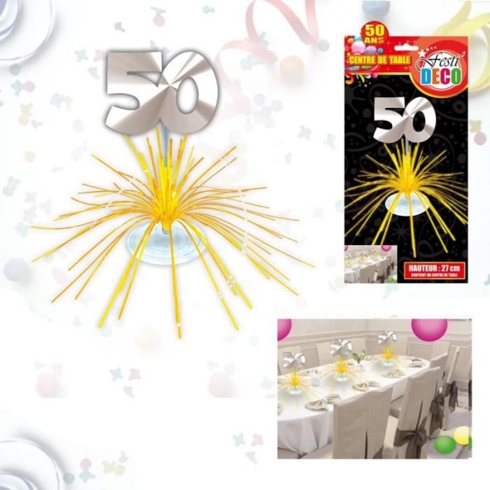 Centre De Table Anniversaire 50 Ans Achat Vente Pas Cher