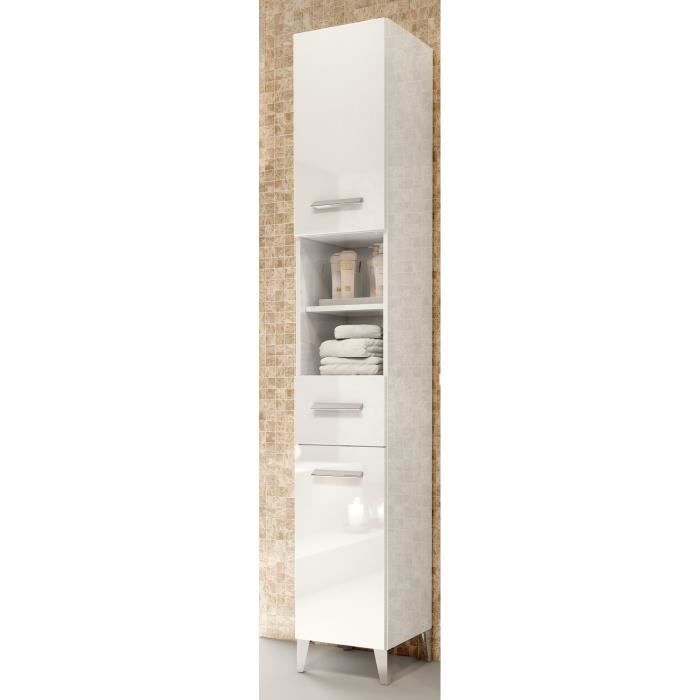 Colonne De Salle De Bain Blanche Sur Pieds L 30 Cm Achat Vente