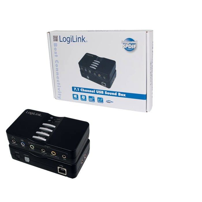 LogiLink USB Sound Box Dolby 7.1 Carte son 48 kHz 7.1 USB