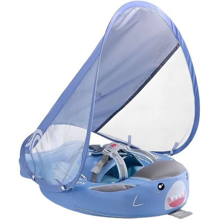 Bouée Bébé Automatique Gonflable Mambobay HECCEI – Flotteur Piscine Avec Auvent UPF50+ – Pliage Compact Sac à Dos – 3-24 Mois – Sécurité 5 Points