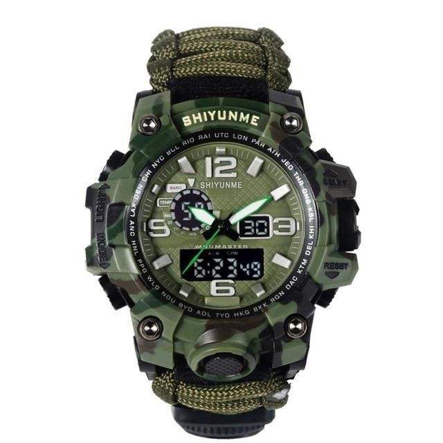 Montre militaire pour hommes avec boussole de mesure de la