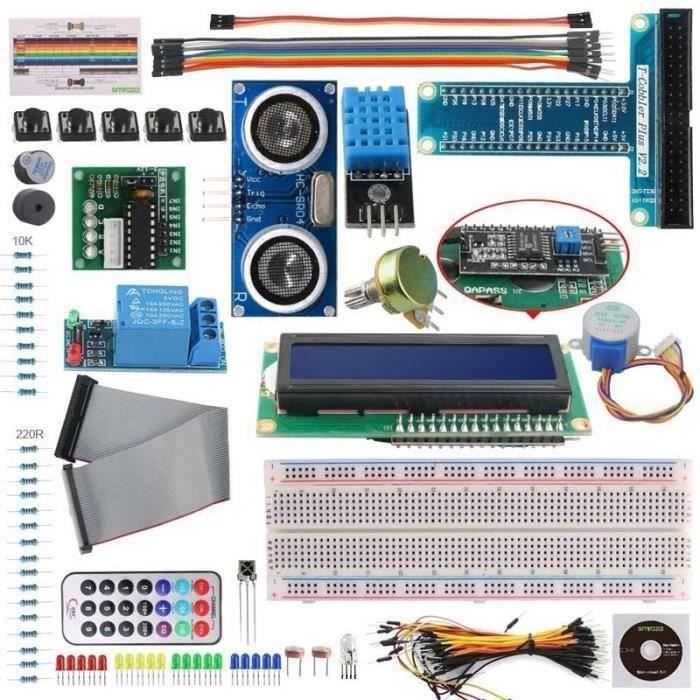 Basic Starter Kit with LCD 1602 (with IIC), Ultrasonic
