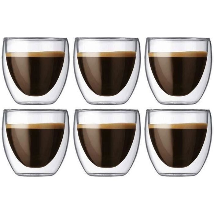 Lot De 4 Gobelets à Café Easy Life 10cl | Porcelaine Multicolore | 6,5x6,5cm