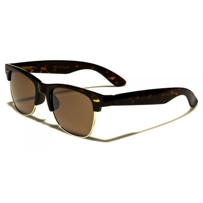 Lunettes de soleil Non specifie Retro 50s Marron Leopard Protection UV 400 Monture Plastique