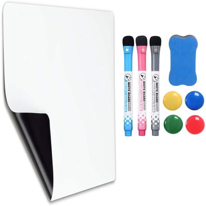 Lot De 3 Éponges Pour Tableau Blanc Magnétiques - Microfibre Et EVA - Design Ondulé, Aimant Intégré