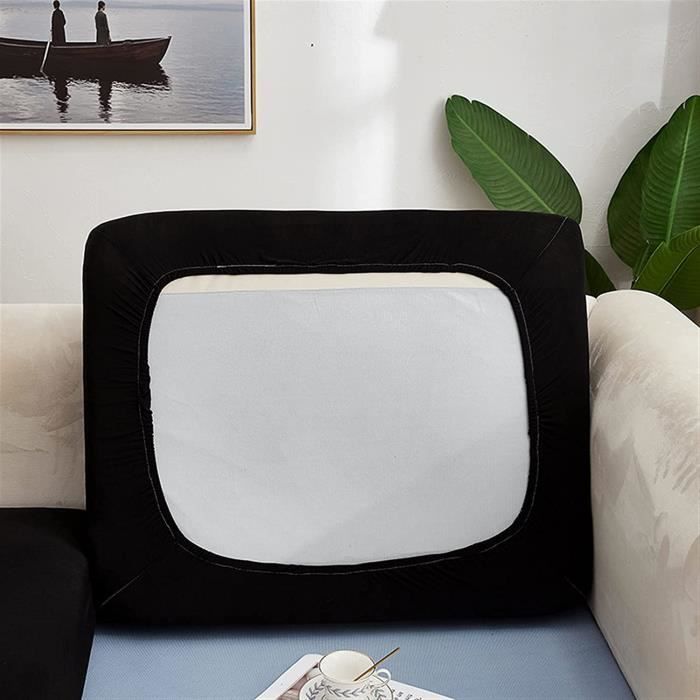 Housse De Coussin Extensible - Noir - 50-70cm L - 50-70cm LA